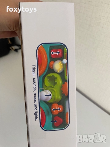 Динозавърче, дъска бизиборд, със забавни дейности, музика и светлина, busy board , снимка 12 - Образователни игри - 51699942