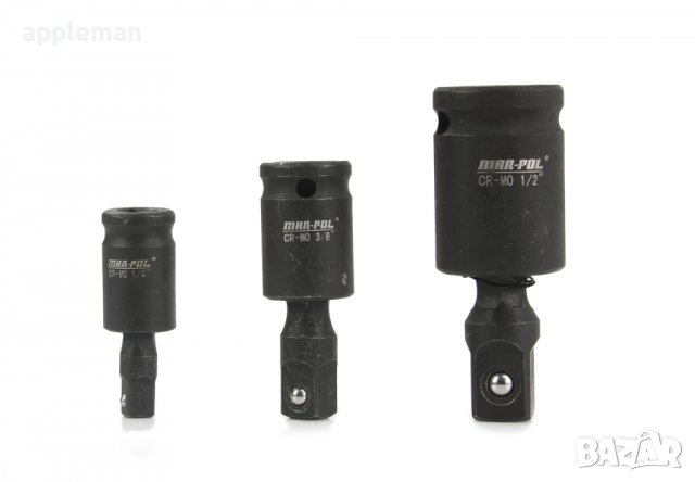 Комплект ударни карета 3 броя ( 1/2"; 1/4"; 3/8" ) MARPOL, снимка 2 - Други инструменти - 40035899