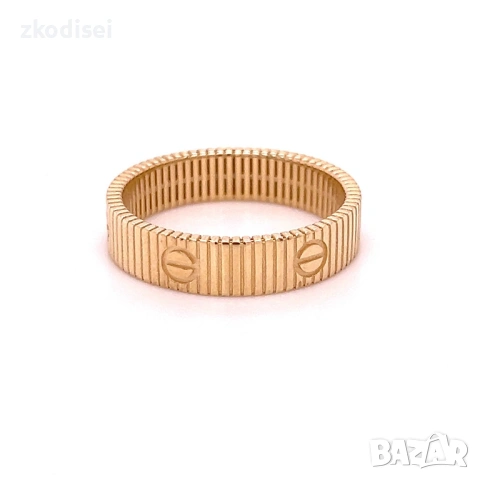 Златен дамски пръстен Cartier 2,24гр. размер:56 14кр. проба:585 модел:36391-3, снимка 3 - Пръстени - 53198058