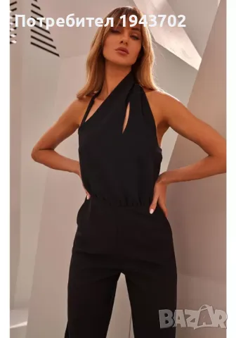 Елегантен дамски гащеризон в черен цвят M502 MOE