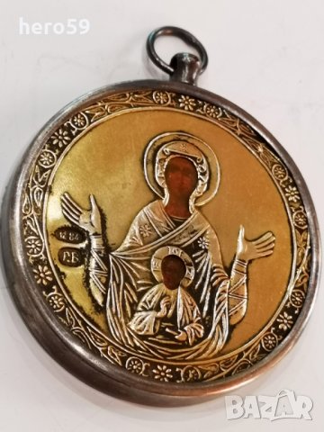  Сребърна сребро 84 икона(панагия)Царска Русия