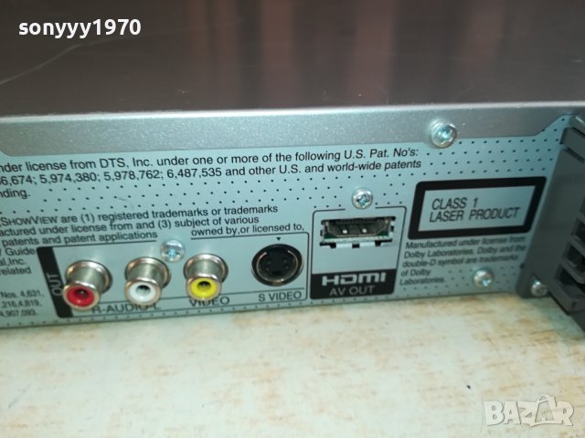 PANASONIC HDD//DVD RECORDER 2012230823, снимка 13 - Плейъри, домашно кино, прожектори - 43483589