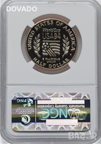 1994-P World Cup 50c - NGC PF 70 - USA Commemorative Half Dollar Coin, снимка 2 - Нумизматика и бонистика - 43773377