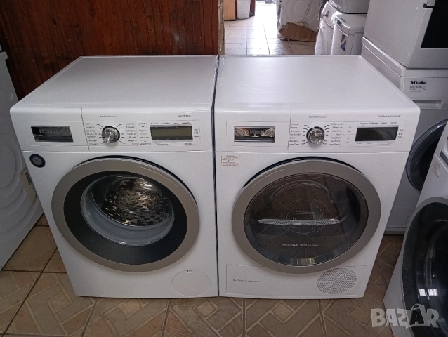 Комплект пералня и сушилня с термопомпа Бош Bosch Home Professional A+++ 8кг 2 години гаранция!