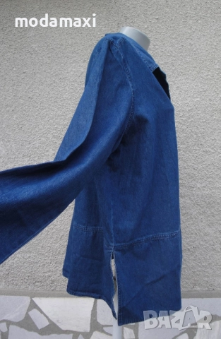 3XL+ Нова дънкова риза/ сако Main Street , снимка 5 - Сака - 52795324