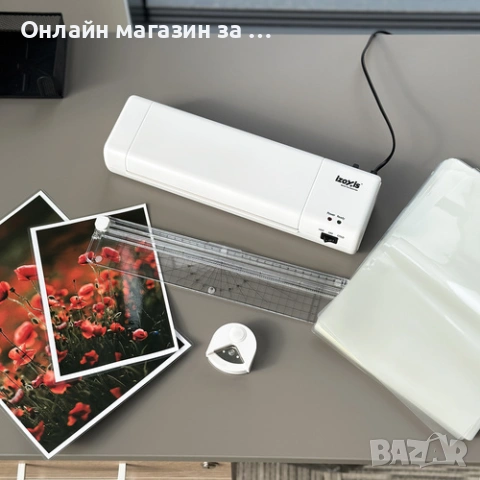 Ламинатор, машина за топло и студено ламиниране 5 в 1 Izoxis 25417 + 60 плика за ламиниране, снимка 5 - Друго - 53452639