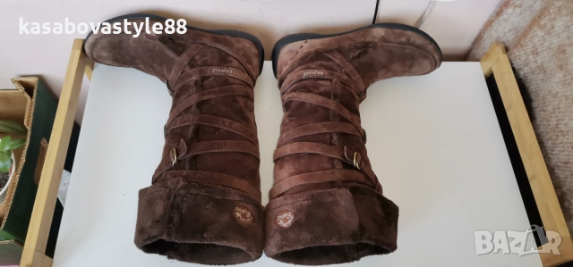 Ботуши Esprit Естествен велур 40.5н., снимка 7 - Дамски ботуши - 52957244