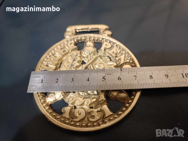 Британски конски медальон Three Pence 1931, снимка 7 - Антикварни и старинни предмети - 43958921