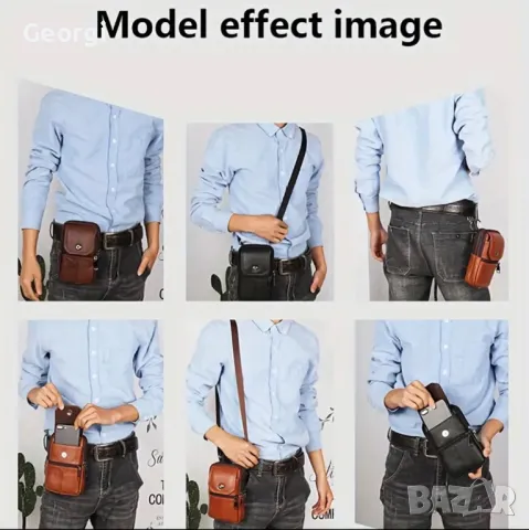 Малки, Компактни, Дисплей чантички - Черна естествена кожа / многофункционални, снимка 12 - Чанти - 49634313