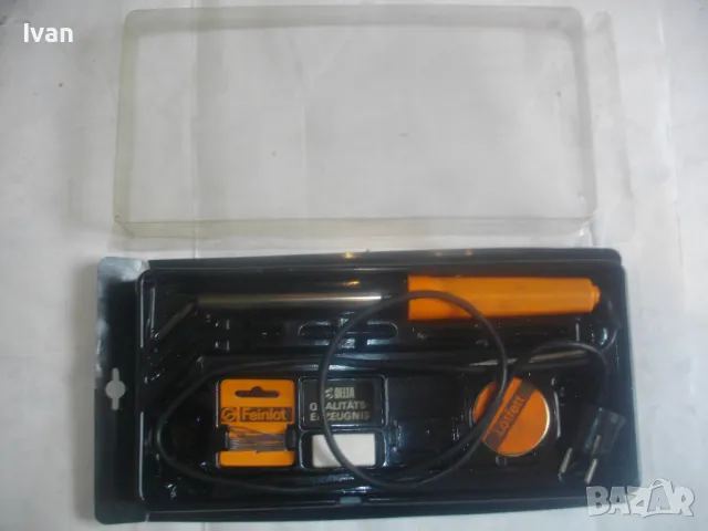 DELTA НЕМСКИ ОРИГИНАЛЕН СТАРО КАЧЕСТВО ЕЛ. ПОЯЛНИК РЕОТАНОВ КОМПЛЕКТ С КОЛОФОН И ТЕНОЛ 60W 220W, снимка 17 - Поялници и запояване - 49624421