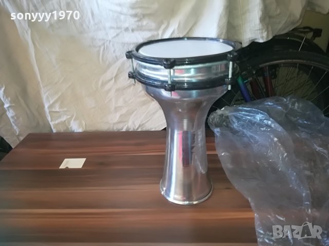 НОВА тарамбука сиво и бяло-внос сирия-30х20см, снимка 3 - Ударни инструменти - 28408423