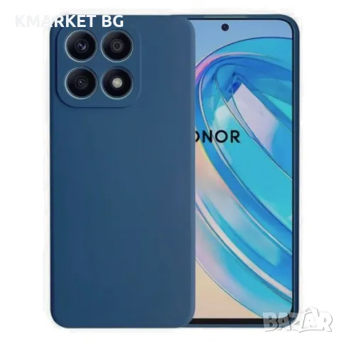 Силиконов кейс iPaky матиран и Протектор, За Honor 200 Smart, Тъмносин, снимка 1