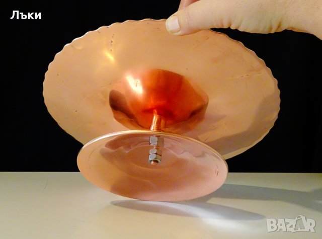 Медна фруктиера 2 кг.,меден поднос за торта. , снимка 2 - Антикварни и старинни предмети - 26313628