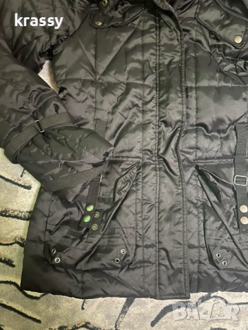 Интересно дамско зимно яке с качулка (размер М), снимка 3 - Якета - 30531824
