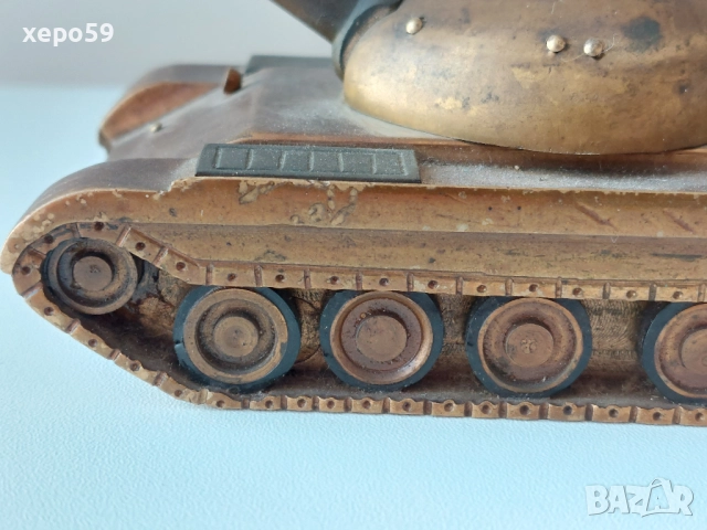 RRR-Много рядък бронзов модел на танк.Подарен посмъртно на ген.Дмитрий Григориевич Павлов , 1 200 лв, снимка 4 - Антикварни и старинни предмети - 52278495