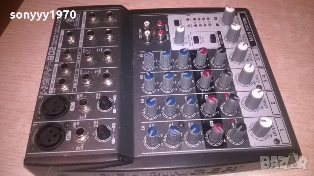 behringer xenyx 802-mixer preamplifier-внос швеицария, снимка 7 - Ресийвъри, усилватели, смесителни пултове - 27300092