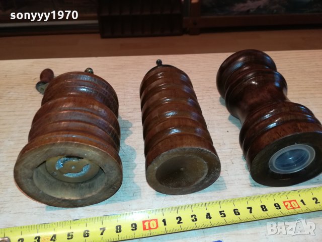 мелница солница-3бр дърво/метал от германия 0411211800, снимка 9 - Антикварни и старинни предмети - 34697205