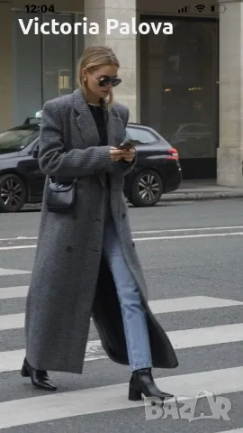 Дълго дизайнерско палто ANNA K вълна 80%