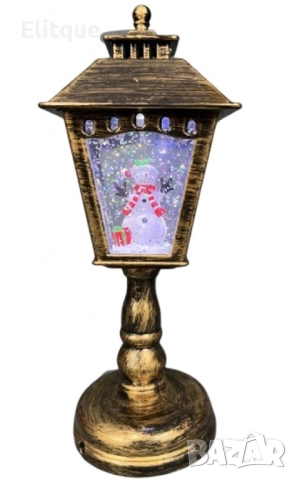 Коледен декоративен фенер с падащ сняг и светодиодно осветление, снимка 12 - Други стоки за дома - 52831792