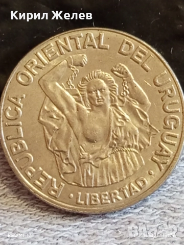 Монета 200 песо 1989г. Уругвай за КОЛЕКЦИЯ ДЕКОРАЦИЯ 26450, снимка 4 - Нумизматика и бонистика - 52388395