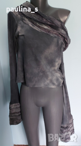 Кроп топ / блуза с открити рамене за повод или заведение "Zaek" , снимка 6 - Корсети, бюстиета, топове - 36537237