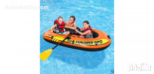  Двуместна лодка - Intex, оранжев, Automat, снимка 2 - Водни спортове - 33447657