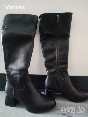 Дамски ботуши на дебел ток, снимка 3 - Дамски ботуши - 52998530