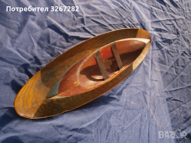 Лодка,Макет,Индианска,Кану,Пирога,Ретро, снимка 16 - Антикварни и старинни предмети - 53026065