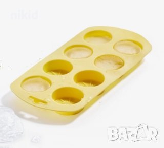 8 резена резен портокал лимон силиконов молд форма шоколад фондан гипс сапун, снимка 2 - Форми - 38323428