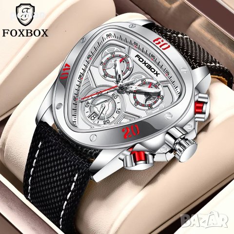 Foxbox Silver 0026 луксозен мъжки кварцов часовник, снимка 1 - Мъжки - 40268099