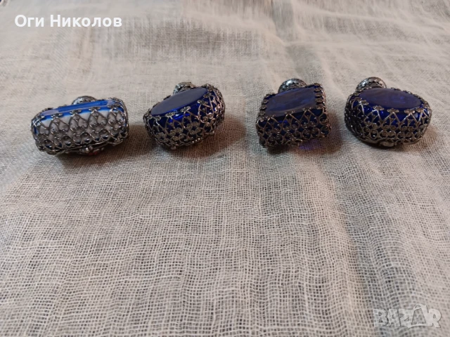 Лот от шишенца от парфюм с метален обков и цветни камъни, снимка 6 - Антикварни и старинни предмети - 50919398