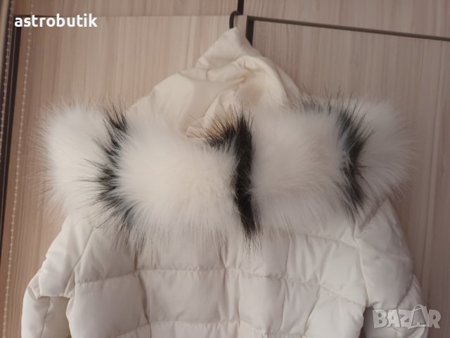 Дълго зимно яке/екрю/, снимка 6 - Якета - 38925409
