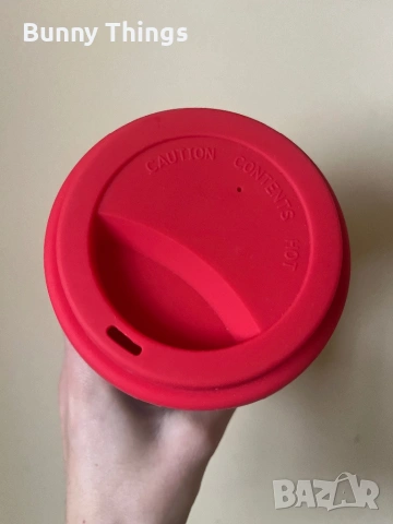 Чаша за топли напитки с капак, снимка 2 - Чаши - 53415845