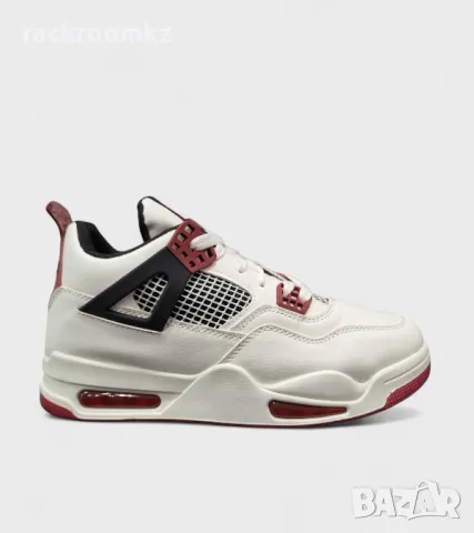 Мъжки високи кецове в бял цвят с червен акцент 40 RUN white