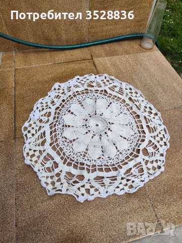Голяма покривка за кръгла маса плетена на една кука+подаръци!, снимка 7 - Декорация за дома - 40466881