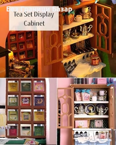 Нова DIY Мини куклена къща за сглобяване с мебели, светлини и музика, снимка 5 - Други - 51590540