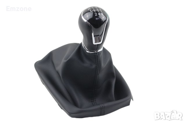 Топка за скоростен лост с 6 ск. с кожен маншон и рамка за Сеат Леон SEAT Leon III 5F 2012 - 2017г.