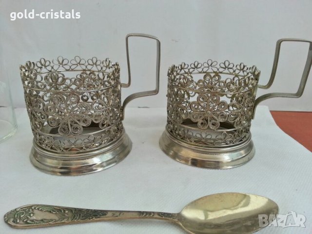 руски стакани подстакани филигран , снимка 11 - Антикварни и старинни предмети - 26637502