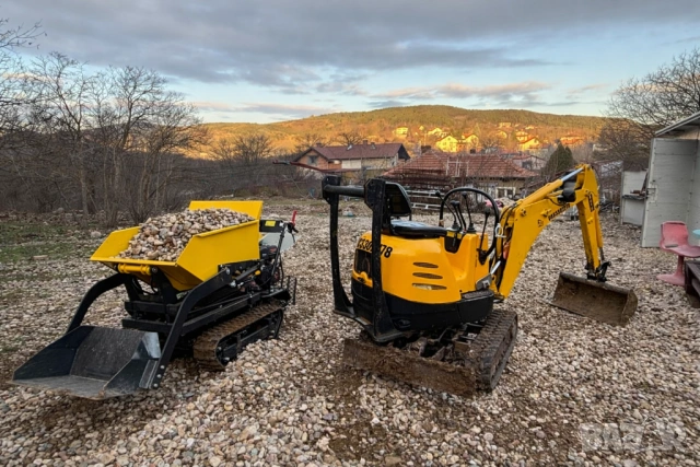 Мини багер 1 тон, мини дъмпер