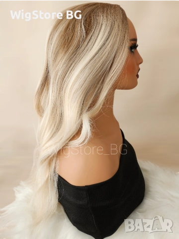 Руса перука без бретон на кичури, снимка 4 - Аксесоари за коса - 43676589