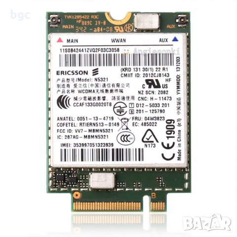 НОВА 4G LTE Карта Lenovo T540 T431s T540p X1C X240 X240S X230s T440 T440p 431S 04W3842 N5321GW , снимка 2 - Части за лаптопи - 32683148