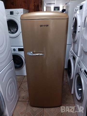 Хладилник с вътрешна камера Gorenje ретро дизайн цвят бронз с две години гаранция!
