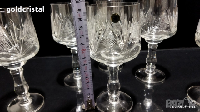 кристални чаши , снимка 3 - Антикварни и старинни предмети - 51473819