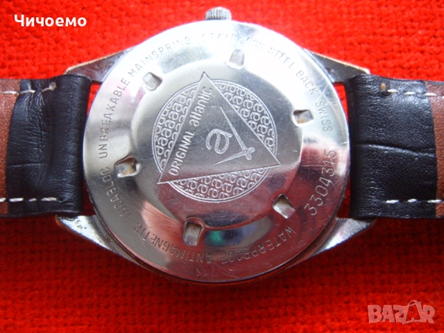 Original Atlantic Worldmaster 21 jewels 6300N Мъжки ръчен часовник, снимка 6 - Антикварни и старинни предмети - 51465946
