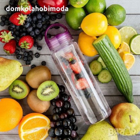 Детокс бутилка за вода и ароматни напитки Tritan