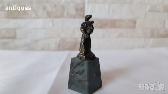 Стара руска бронзова пластика - ОРЛЕНОК - бронз и гранит, снимка 4 - Антикварни и старинни предмети - 50249094