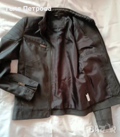 Уникално дамско кожено яке, еко кожа, снимка 4 - Якета - 52750078
