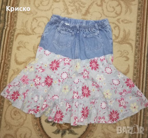 Дънкова пола за 5г, снимка 2 - Детски рокли и поли - 32413687