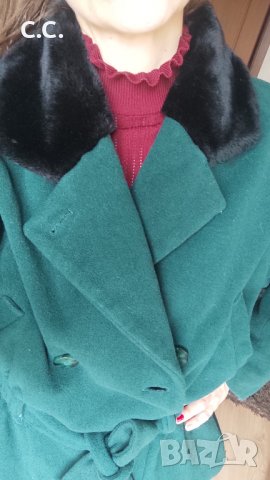 Ново Зелено палтенце,размер 38, цена 27 лв, снимка 5 - Палта, манта - 38921195