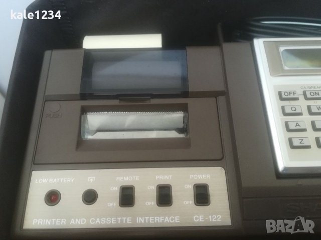 SHARP PC 1210. CE 122. 1980г. Ретро компютър и принтер. Първият програмируем ръчен компютър. Japan. , снимка 3 - Антикварни и старинни предмети - 40058755